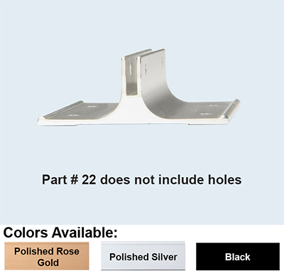 Counter Holder 1/8x12 Black